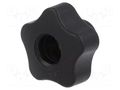 Knob; Ø: 32mm; Int.thread: M6; 12mm; H: 23mm; technopolymer PP ELESA+GANTER VCT.32FP-M6