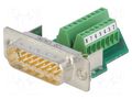Connector: D-Sub; PIN: 15; plug; male; for cable; screw terminal PHOENIX CONTACT VS15ST-DSUB-MPT