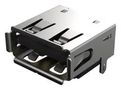 USB CONN, 2.0 TYPE A R/A RCPT, 4P, SMT USB1046-GF-0190-L-B-A