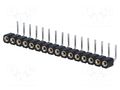 Connector: pin strips; socket; female; PIN: 16; angled 90°; THT CONNFLY DS1002-01-1X16R13