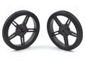 Wheel; black; Shaft: D spring; push-in; Ø: 60mm; Shaft dia: 3mm POLOLU POLOLU-1420