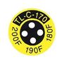 LABEL, NON-REVERSE ROUND, 4PT, 160DEG C TL-C-290