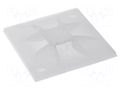 Holder; screw,self-adhesive; polyamide; natural; Tie width: 8.4mm HELLERMANNTYTON QM40A-PA66-NA-L1