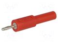 Connector: 2mm banana; adapter; 36A; 30VAC; 60VDC; red ELECTRO-PJP PJPADA204-R