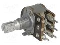 Potentiometer: shaft; single turn; 10kΩ; 100mW; ±20%; on panel,PCB TELPOD PRP162G-10K-A