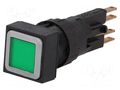 Switch: push-button; 16mm; Stabl.pos: 1; green; filament lamp EATON ELECTRIC Q18LT-GN/WB
