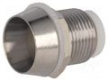 LED holder; 10mm; chromium; brass; concave; L2: 13mm HEBEI RTM-10HB-CHROM