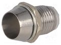 LED holder; 5mm; chromium; brass; concave; L2: 10mm HEBEI RTM-50HB-CHROM