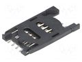 Connector: for cards; SIM; with hinged holder; SMT; gold-plated ATTEND SIMCN-8P