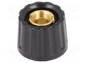 Knob; without pointer; plastic; Øshaft: 6mm; Ø20x15mm; black MENTOR SK20-G/B