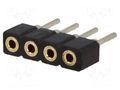 Connector: pin strips; socket; female; PIN: 4; straight; THT; 2mm CONNFLY DS1002-02-1X04BT1F