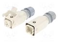 Connector: HDC; male + female; PIN: 5; 4+PE; size 3A; for cable MOLEX MX-93608-0393