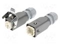 Connector: HDC; male + female; PIN: 5; 4+PE; size 3A; for cable MOLEX MX-93608-0391