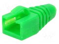 RJ45 plug boot; green MH CONNECTORS MHRJ45SRB-RET-G