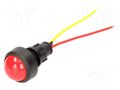 Indicator: LED; prominent; red; 12÷24VDC; 12÷24VAC; Ø13mm; IP20 ELPROD LKD12-24-R
