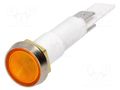 Indicator: with neon lamp; flat; 230VAC; Cutout: Ø10mm; connectors BULGIN AE-C027500NAF