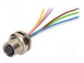 Connector: M12; socket; PIN: 8; female; cables; 0.5m CONEC 43-01098