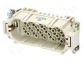Connector: HDC; contact insert; male; 10A; 250V; Han® HMC; PIN: 40 HARTING 09212403001
