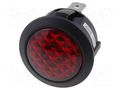 Indicator: with neon lamp; prominent; red; 230VAC; Cutout: Ø20mm SCI R9-92N-02-R
