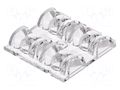 LED lens; square; transparent; 19÷30°; H: 10.6mm; Body dim: 50x50mm LEDIL C13749