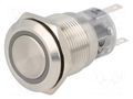 Switch: vandal resistant; Pos: 2; SPDT; 0.5A/220VAC; 1A/24VDC; IP67 ONPOW V19-21R-12W-S