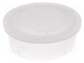Stopper; Body: semi-transparent; Out.diam: 36.7mm; H: 12mm; LDPE SUNDPLAST KSH21