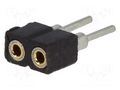 Connector: pin strips; socket; female; PIN: 2; straight; THT; 2mm CONNFLY DS1002-02-1X02BT1F