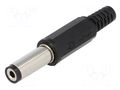 Connector: DC supply; plug; female; 500mA; straight; for cable LUMBERG XNES/J210B