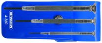 3-piece watchmaker´s screwdriver set, metall, in a plastic wallet 4-360