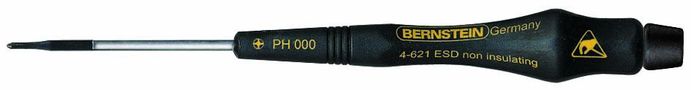 Cross-recess screwdriver, size 00,  with dissipative handle, blade length 50 mm 4-622