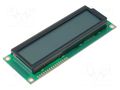 Display: LCD; alphanumeric; STN Positive; 16x2; grey; LED; PIN: 16 RAYSTAR OPTRONICS RC1602E-GHW-ESV