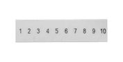 LABELING PLATE, FRONT, 1-10, 4.2MM, WHT 8WH8120-1AB05