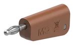 BANANA CONNECTOR, BROWN, PLUG, 32A 64.1042-27