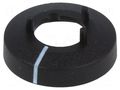 Nut cover with pointer; ABS; black; push-in; Ø: 15.5mm; Øint: 14mm OKW A7510010