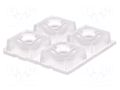 LED lens; square; transparent; 44÷69°; H: 8.5mm; Body dim: 50x50mm LEDIL C13232