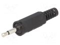 Connector: Jack 2,5mm; plug; male; mono,with strain relief LUMBERG KLS10B