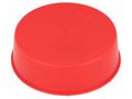Stopper; Body: red; Out.diam: 76.5mm; H: 18.6mm; LDPE; push-in; round SUNDPLAST SP750