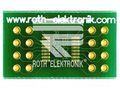 Board: universal; multiadapter; W: 13.5mm; L: 23.5mm; TSSOP16 ROTH ELEKTRONIK GMBH RE933-03