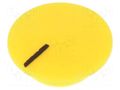 Cap; plastic; push-in; yellow; Indicator: black line CLIFF K21-YELLOW-L