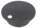 Cap; plastic; push-in; black; Indicator: white dot CLIFF K21-BLK-D