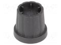 Knob; with flange; plastic; Øshaft: 6mm; Ø16.5x19.2mm; black CLIFF K21-6S