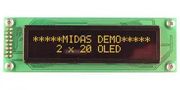 OLED MODULE, COB, 20X2, SPI, 5V MCOB22005A1V-EYS