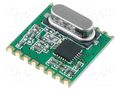Module: RF; FM transceiver; FSK; 433.92MHz; SPI; -121dBm; 13dBm; SMD HOPE MICROELECTRONICS RFM23-433-S1