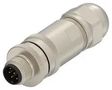 SENSOR CONN, M12, PLUG, 8POS, CABLE 2351415-4