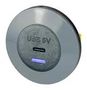 USB CHARGER RCPT, 1PORT, GREY PVPWP-CFF