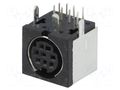 Connector: DIN mini; socket; female; PIN: 8; shielded; THT; on PCBs LUMBERG TM0508A/8