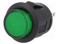 Switch: push-button; Pos: 2; SPST-NO; 1.5A/250VAC; OFF-ON; green SCI R13523BL05BGL1