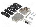 Connector: D-Sub; PIN: 9; plug; female; soldering; for cable; black ENCITECH D45PK-M-09-DMS-K