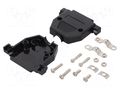 Enclosure for connectors: D-Sub; D-Sub 25pin,D-Sub HD 44pin ENCITECH CCOV25-SC-BK