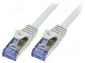 Patch cord; RJ45 plug,both sides; S/FTP; 6a; stranded; Cu; 2m; LSZH LOGILINK CQ3052S